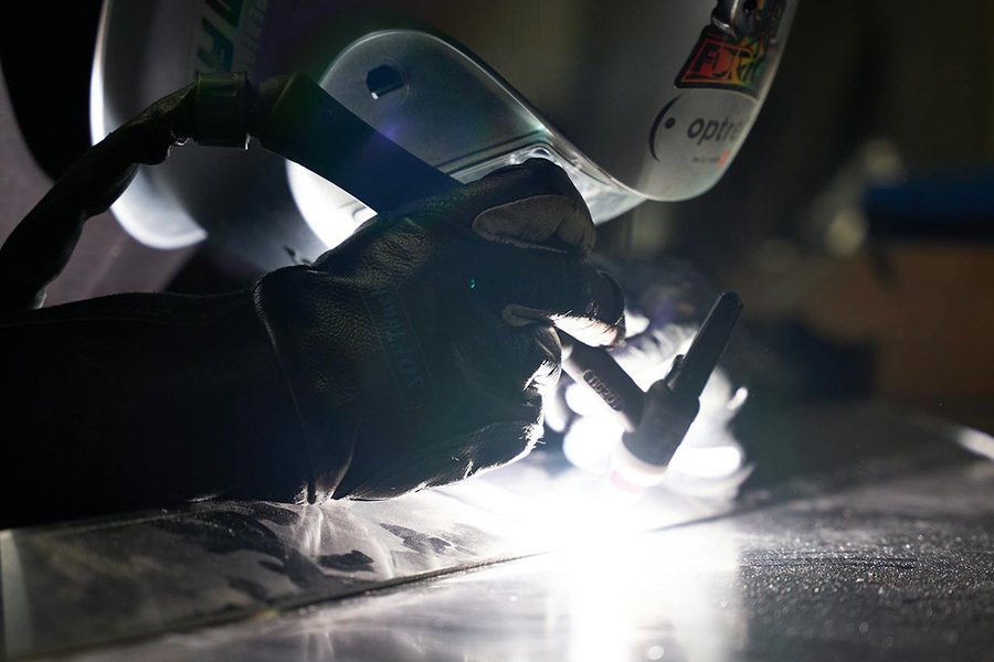 Fabrication shop and welded industrial assemblies